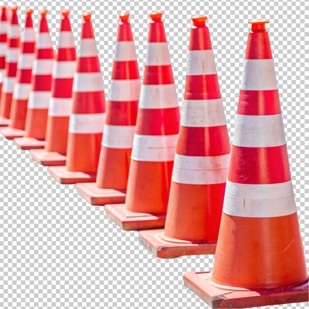 PSD orange highway traffic construction cones