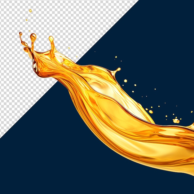 PSD an orange liquid with a splash of orange juice on it