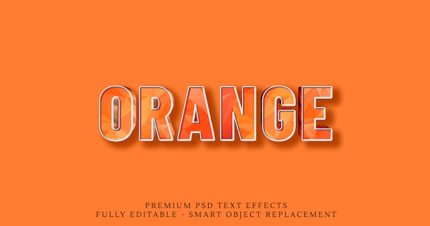 Orange low poly 3d text style