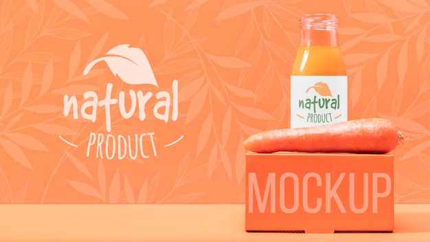 Orange natural smoothie mock-up