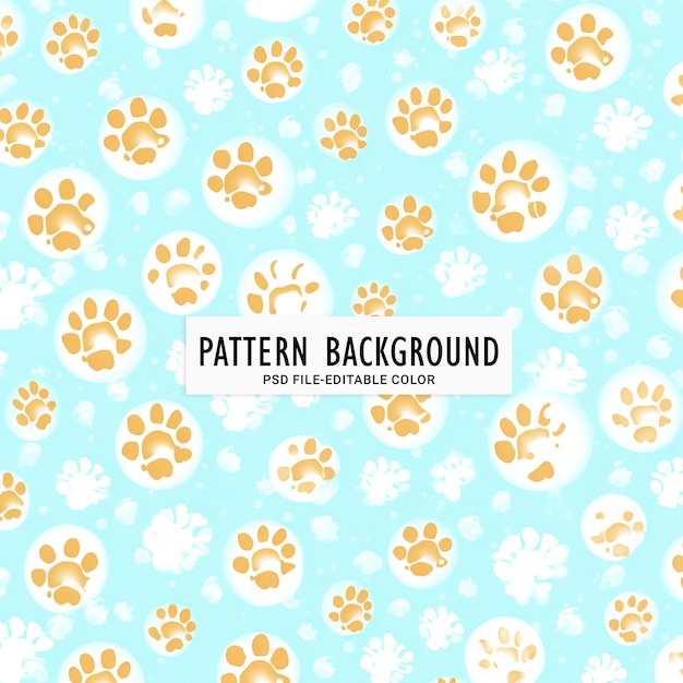 orange paw prints pattern seamless patterns free patterns white background