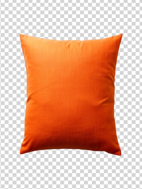 Orange pillow isolated on transparent background