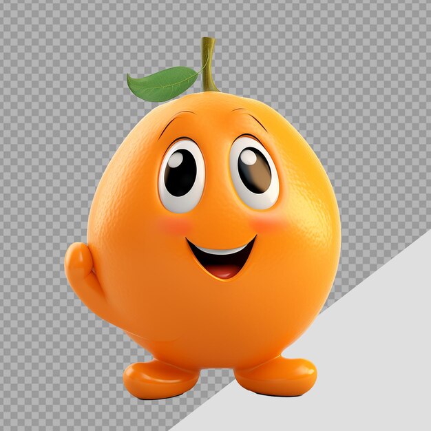 PSD orange png isolated on transparent background