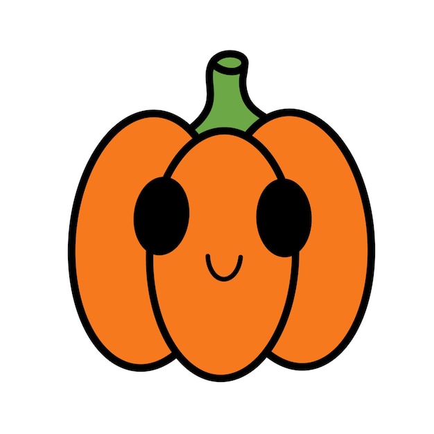 PSD orange pumpkin in cartoon style