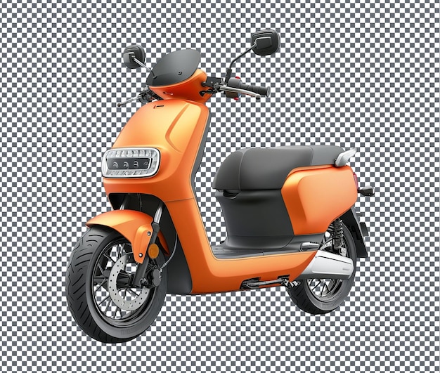 an orange scooter with the word scooter on the front