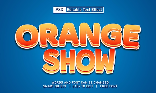 Orange Show Text Effect