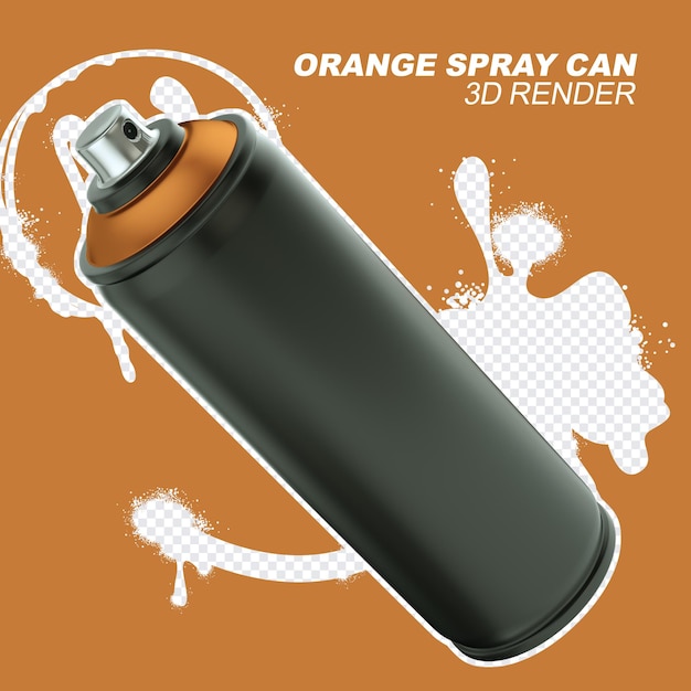 Orange Spray Can Tilted Left for Composition