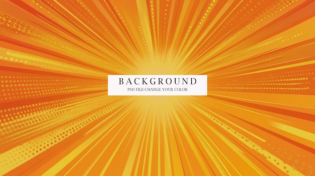 PSD orange sunburst pattern background psd