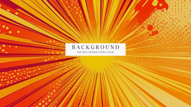 PSD orange sunburst pattern background psd