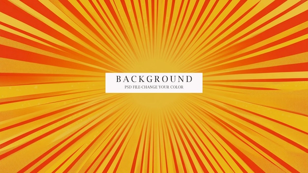 Orange Sunburst Pattern Background psd