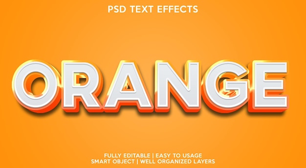 orange text effect