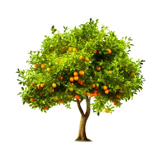 PSD orange thin tree generative