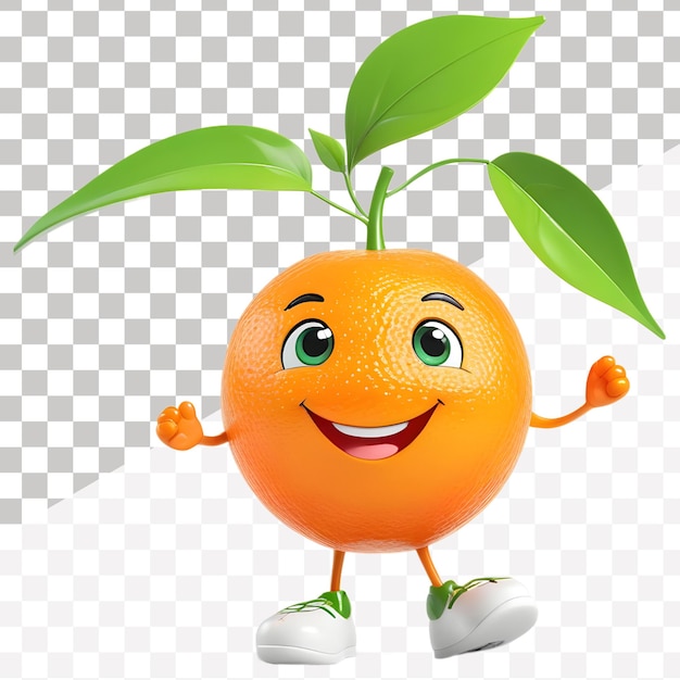 PSD an orange with a smile face