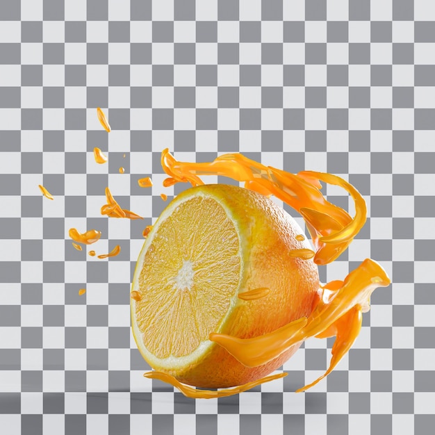 Orange with splash alpha channel