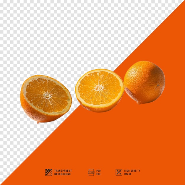 oranges are cut in half and the orange is orange