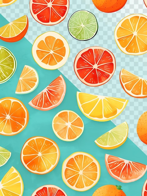 PSD oranges and lemons are displayed on a blue background