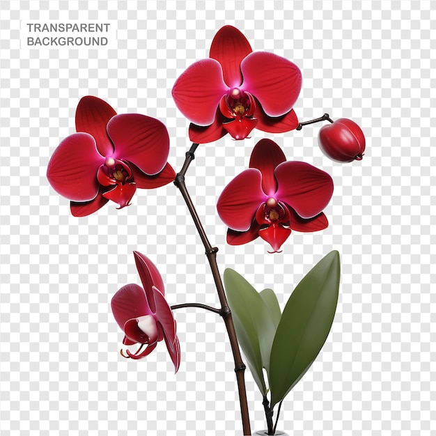 Orchid element in PNG format with transparent background