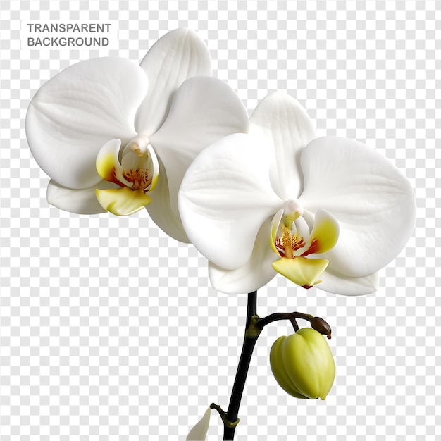 Orchid element in PNG format with transparent background