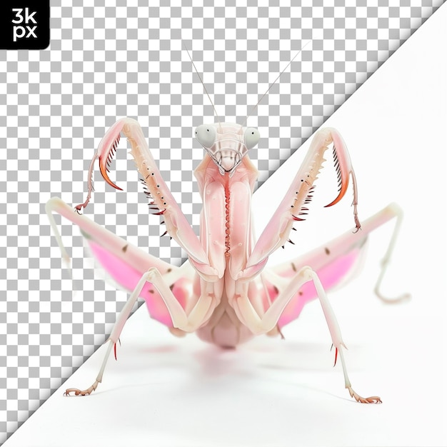 Orchid Mantis Isolated on Transparent Background