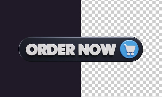 Order now button in 3d rendering