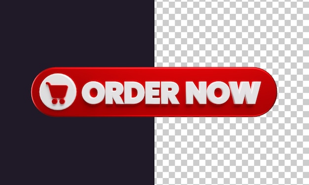 Order now button in 3d rendering