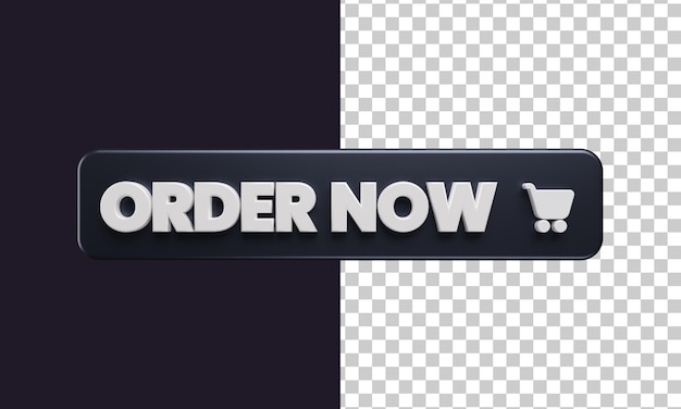 Order now button in 3d rendering