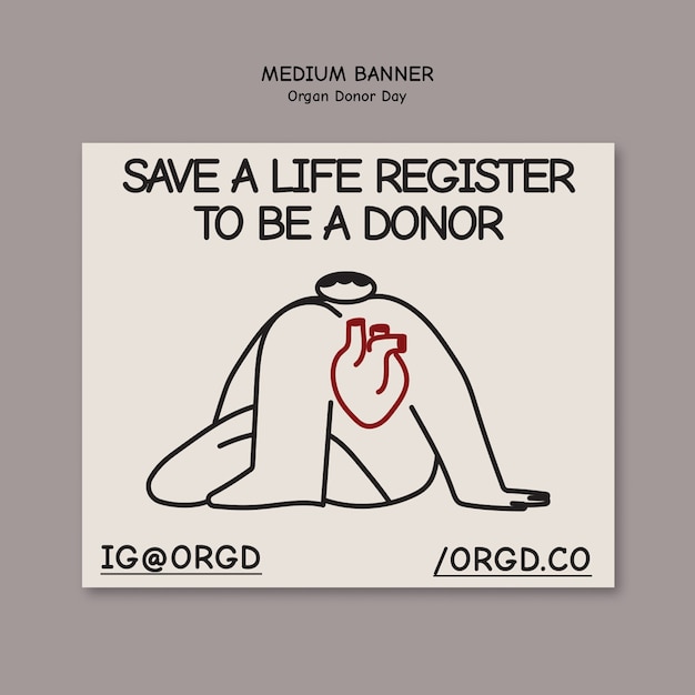 PSD organ donor day awareness template