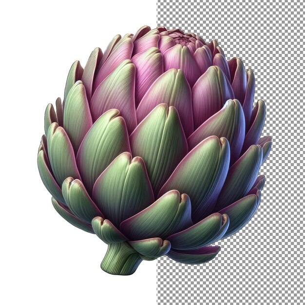 PSD organic artichoke on whitepng