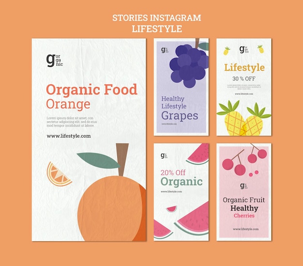 Organic food instagram stories