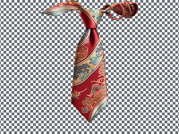 Oriental Silk Neckties isolated on Transparent background