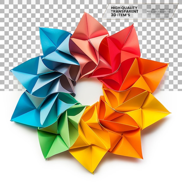 PSD origami paper paper used for folding into origami shapes on transparent background