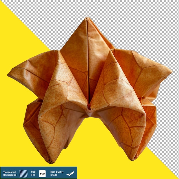 Origami Version of a Basic Fortune Cookie Tan transparent background PNG PSD