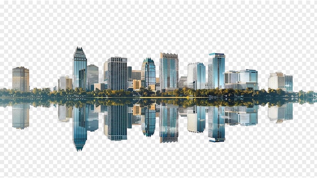 Orlando city skyline isolated on transparent background