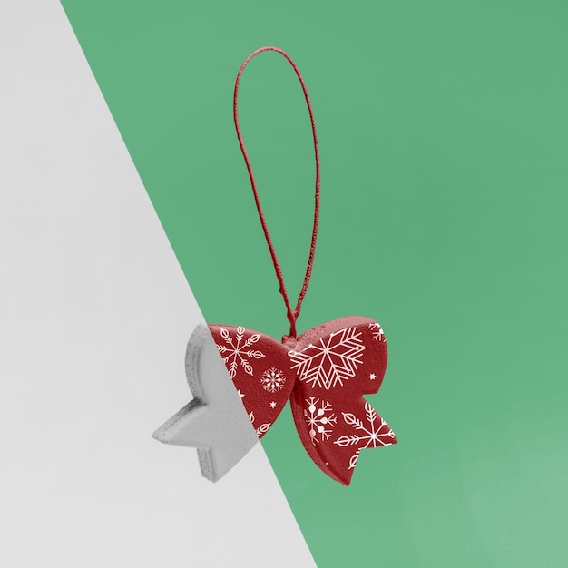 PSD ornamental christmas bow mock-up