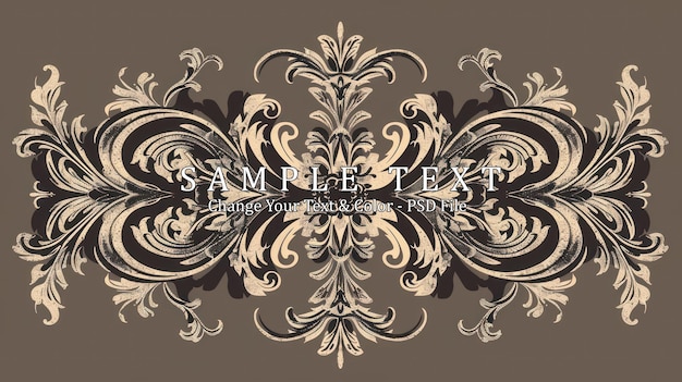 PSD ornate floral design