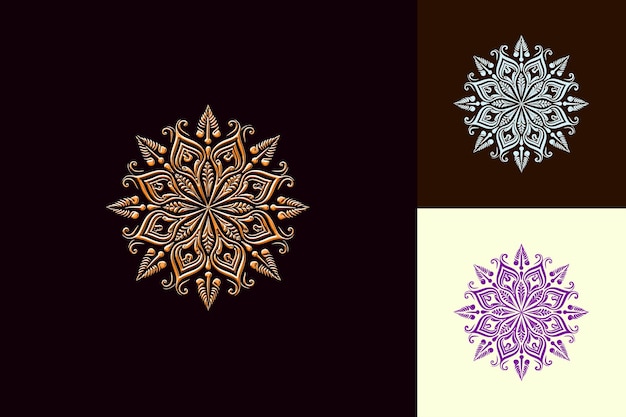 Ornate Polynesian Star Logo With Waves and Shells for Decora Creative Abstract Vector Designs