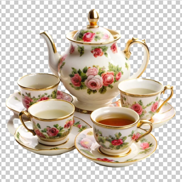 PSD an ornate porcelain tea set