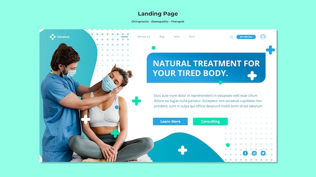 Osteopathy landing page template