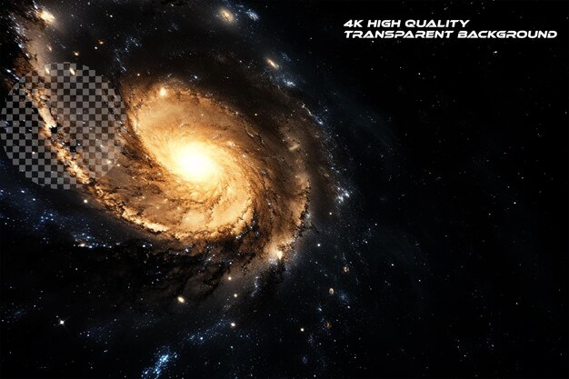 Our home galaxy a vast spiral system containing a multitude of stars on transparent background