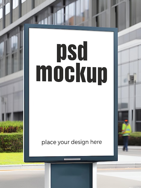 Outdoor advertising mockup banner showcase template psd visual identity logo mockup poster