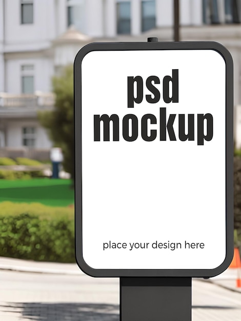 Outdoor advertising mockup banner showcase template psd visual identity logo mockup poster