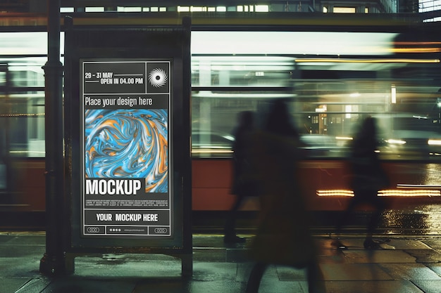 Outdoor advertising mockup design