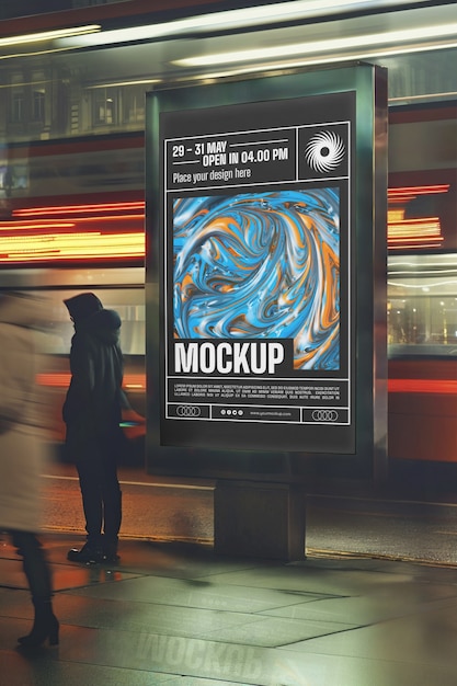 Outdoor advertising mockup design