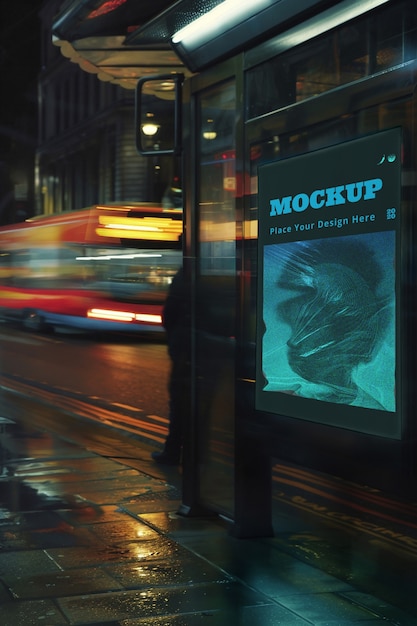 Outdoor advertising mockup design