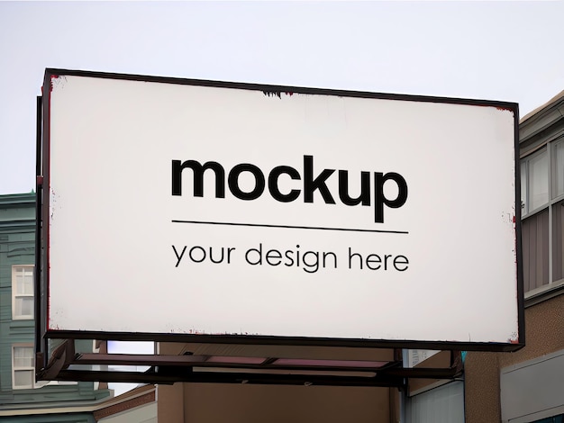 Outdoor Advertising Poster Mockup Shop Sign Template Visual Identity Showcase