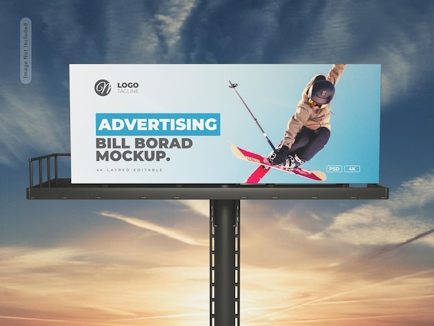 Outdoor advertising stand banner mockups