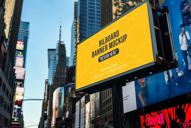 Outdoor billboard mockup commercial advertisement template