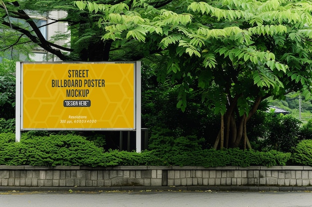 Outdoor billboard mockup commercial advertisement template