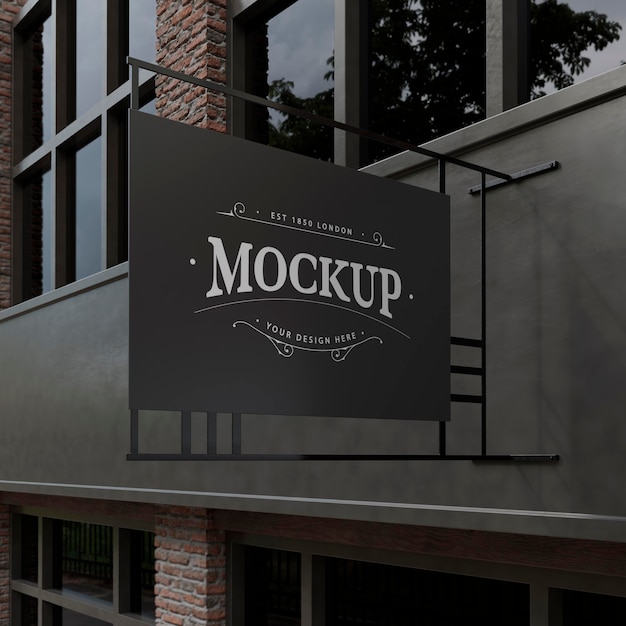 Outdoor business sign mock-up