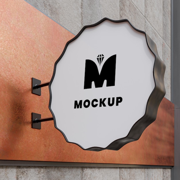 Outdoor business sign mock-up